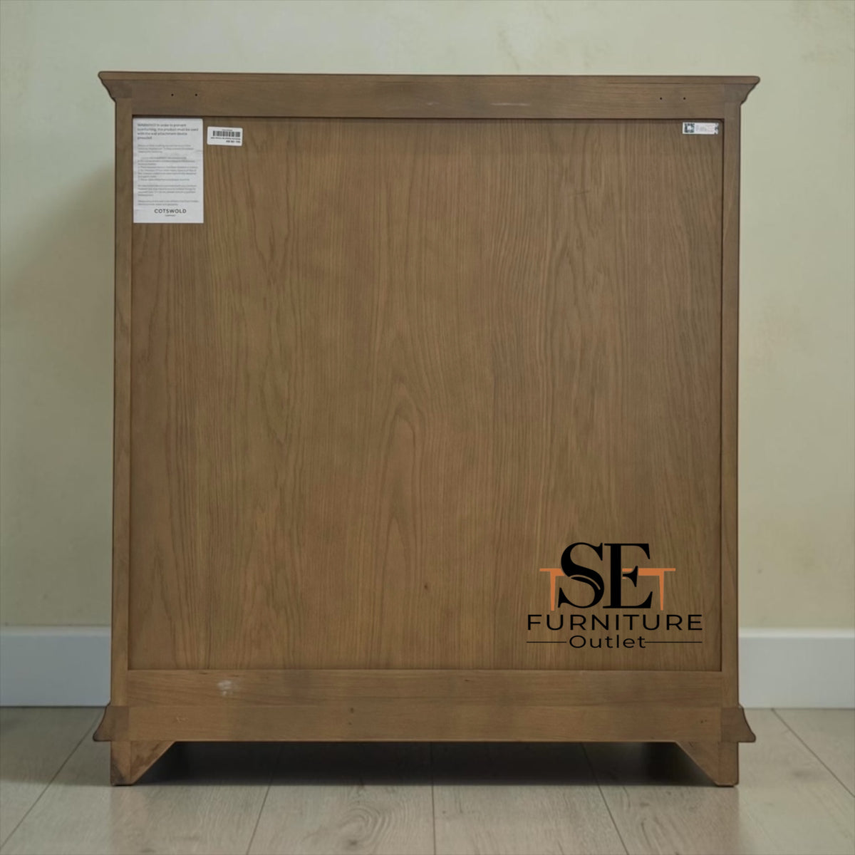 Solid Oak & Oak Veneer 5 Drawer Chest, Winchcombe Smoked Oak Range RRP £899
