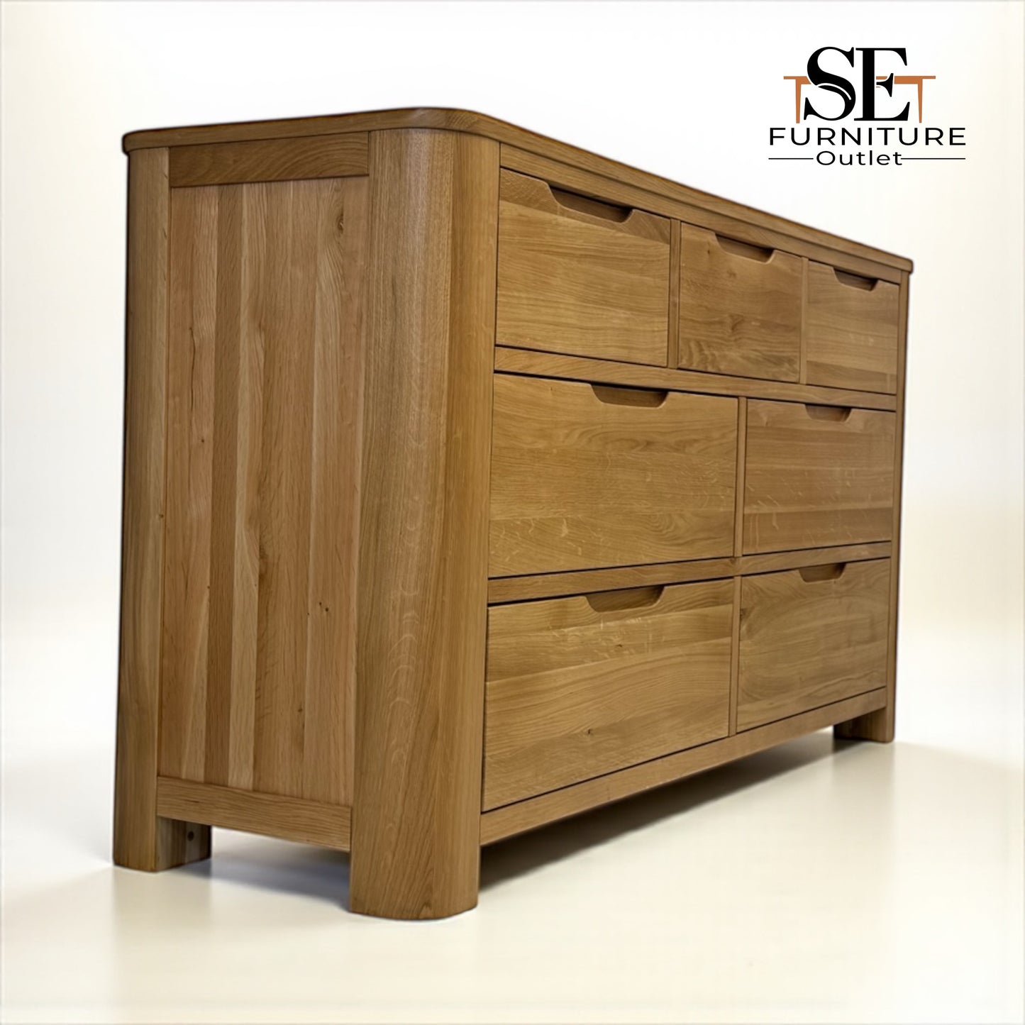 Solid Oak 7 Drawer Chest of Drawers, Romsey Range, From Oak Furnitureland RRP £679