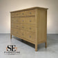 Solid Oak Top, Frames with Oak Veneer & White Wax Finish, 10 Drawer Chest Berkeley Nordic Oak Range RRP £999