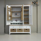Solid Oak Top & Solid Wood Frames Triple Larder, Chester Pure White Range RRP £1999