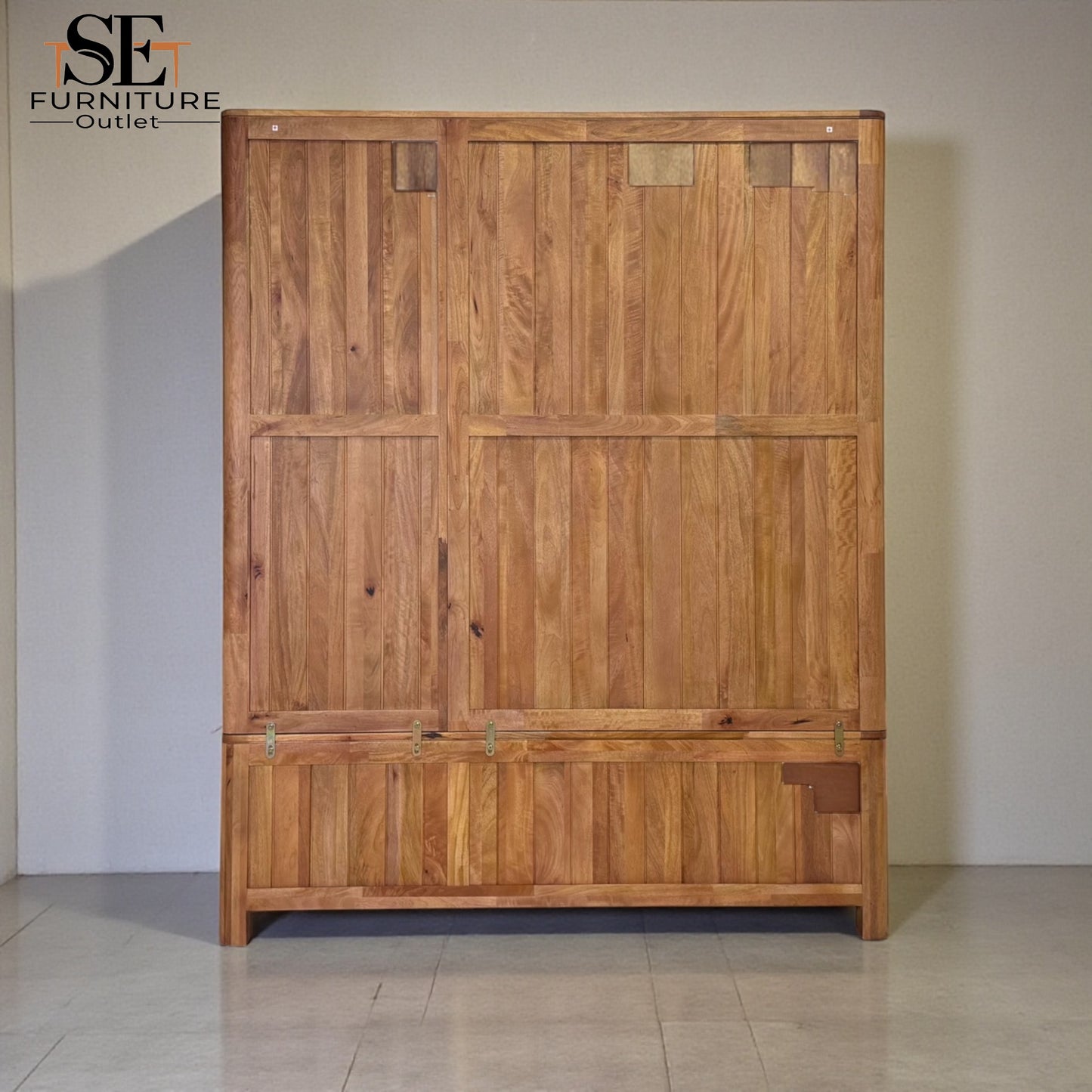 Natural Solid Mango Wood Triple Wardrobe Noah Range From Oak Furnitureland RRP £1699