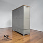 Solid Oak Top & Solid Wood Frames Quad Wardrobe, Chester Dove Grey Range RRP £1799