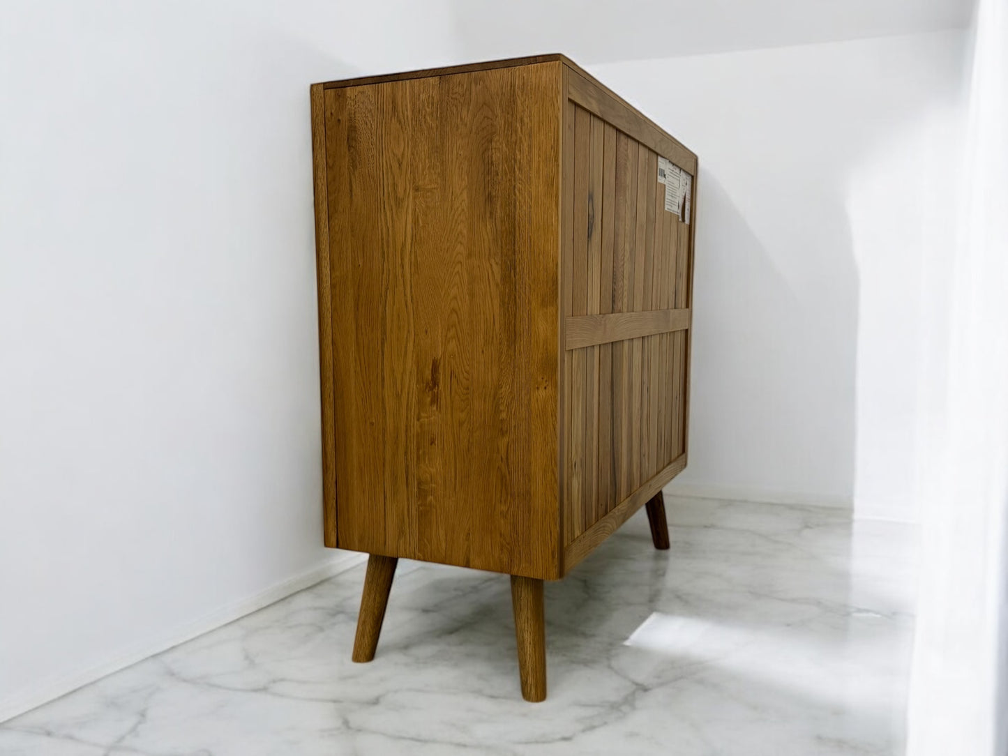 Oak Furnitureland Brushed & Glazed Solid Oak Chest of Drawers Parquet Range