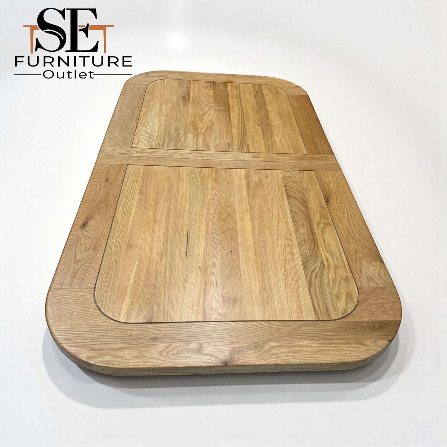 Natural Solid Oak Extending Dining Table, 10 to 12 Seater Hercules Range From Oak Furnitureland RRP £1099