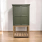 Solid Wood Modern Cuboard in Farmhouse Style, Olive Green RRP £995