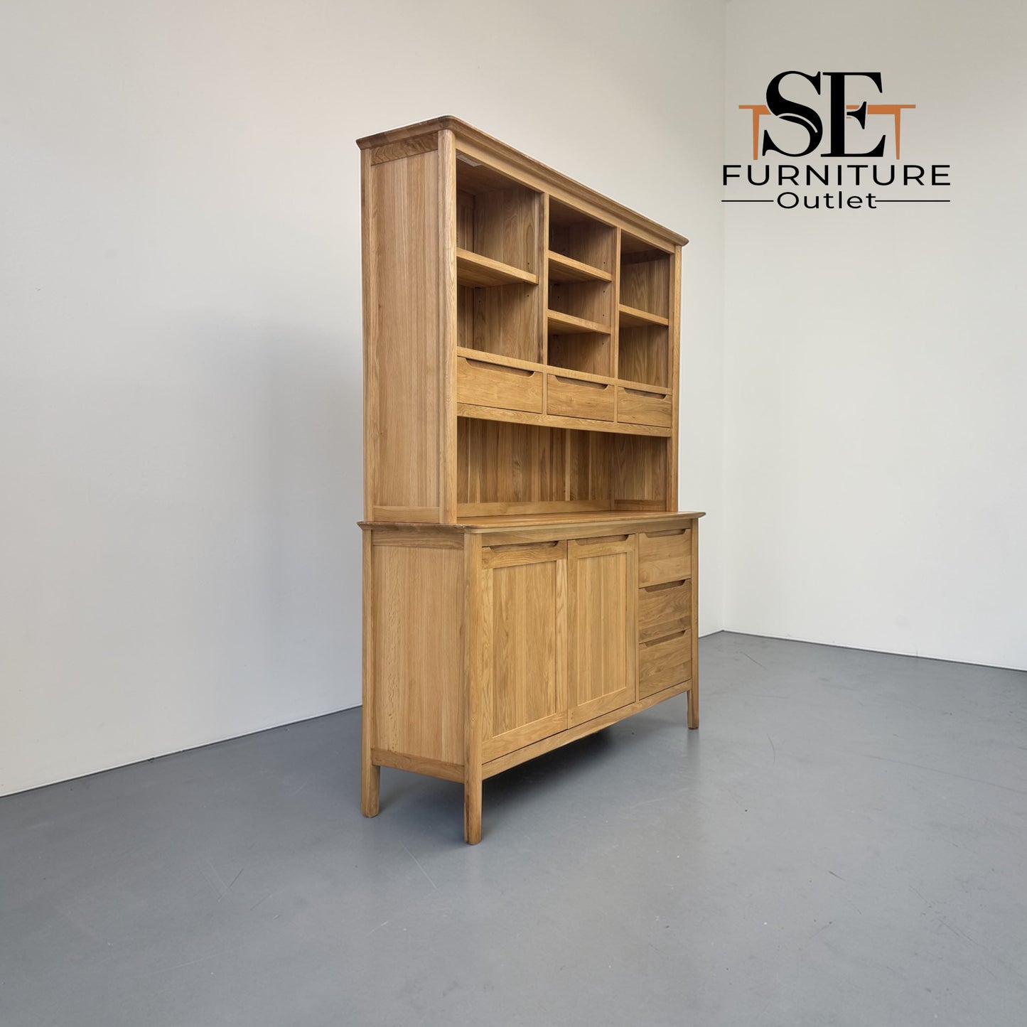 Natural Solid Oak Large Dresser Copenhagen Range From Oak Furnitureland RRP £1549