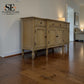 Grey-toned Limewash Finished Solid Oak & High-Quality Oak Veneer Extra Large Sideboard, Camille Range, RRP £1400