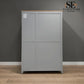 Solid Oak Top & Solid Wood Frames 3 Door Hallway Cupboard, Chester Dove Grey Range RRP £1300