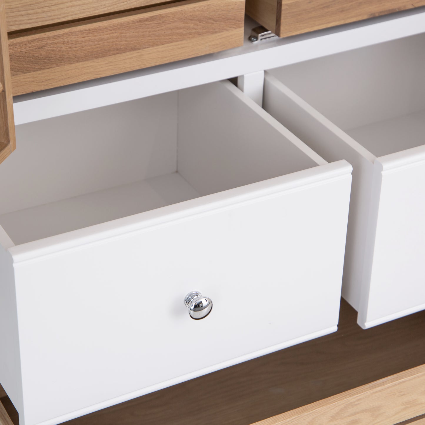 Oak Top & White Painted Double Larder
