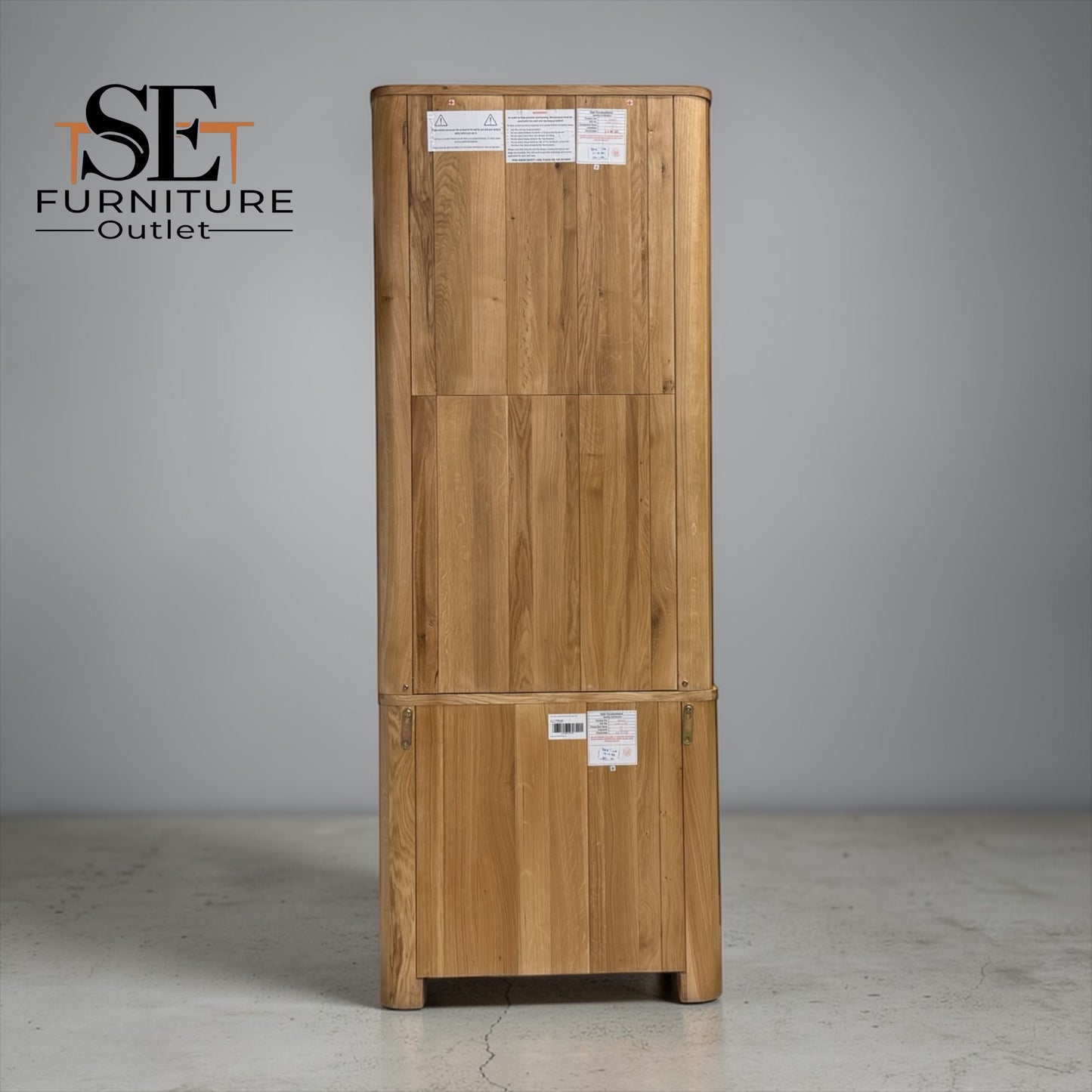 Natural Solid Oak Small Kitchen Larder from Romsey Range by Oak Furnitureland, RRP £1249