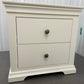 Solid Wood Frame & Warm White Painted 2 Large Drawer Bedside Table RRP £275