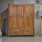 Natural Solid Mango Wood Triple Wardrobe Noah Range From Oak Furnitureland RRP £1699
