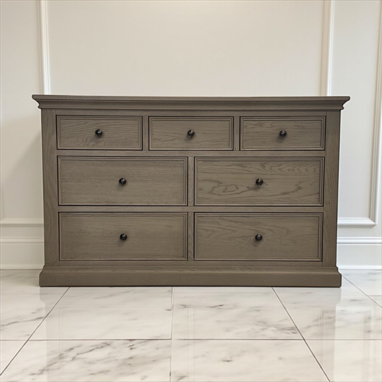 Weathered Oak 7 Drawer Chest, Burleigh Range From Oak Furnitureland RRP £759