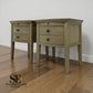 Set of 2 Solid Oak & Quality Oak Veneer Sides Bedside Tables from the Winchcombe Smoked Oak Range RRP £650
