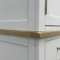 Solid Oak Top & Solid Wood Frames Triple Larder, Chester Pure White Range RRP £1999