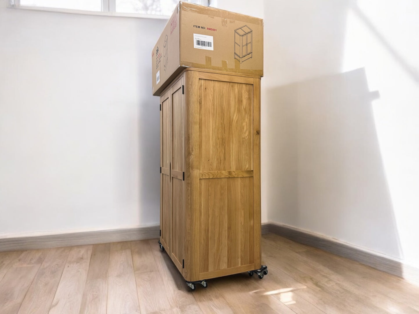 Natural Solid Oak Double Wardrobe Romsey Range From Oak Furnitureland RRP £939 (1)
