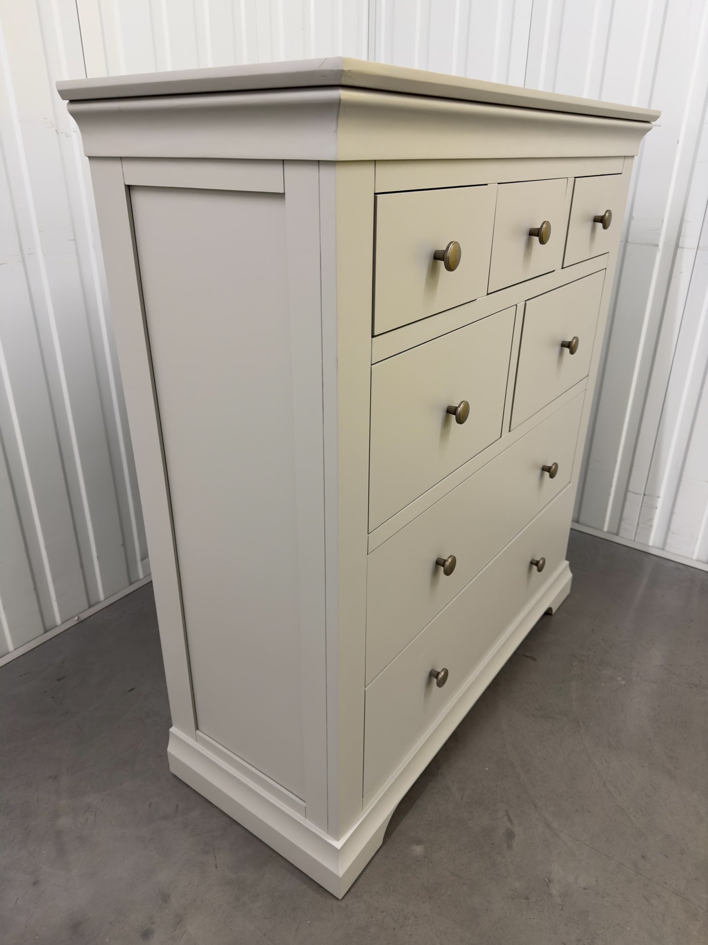 Cotswold Company Solid Wood & Grey Painted 7 Drawer Chest RRP £699