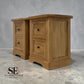 Natural Solid Oak 2 Drawer Bedside Tables Brennan Range From Oak Furnitureland RRP £658