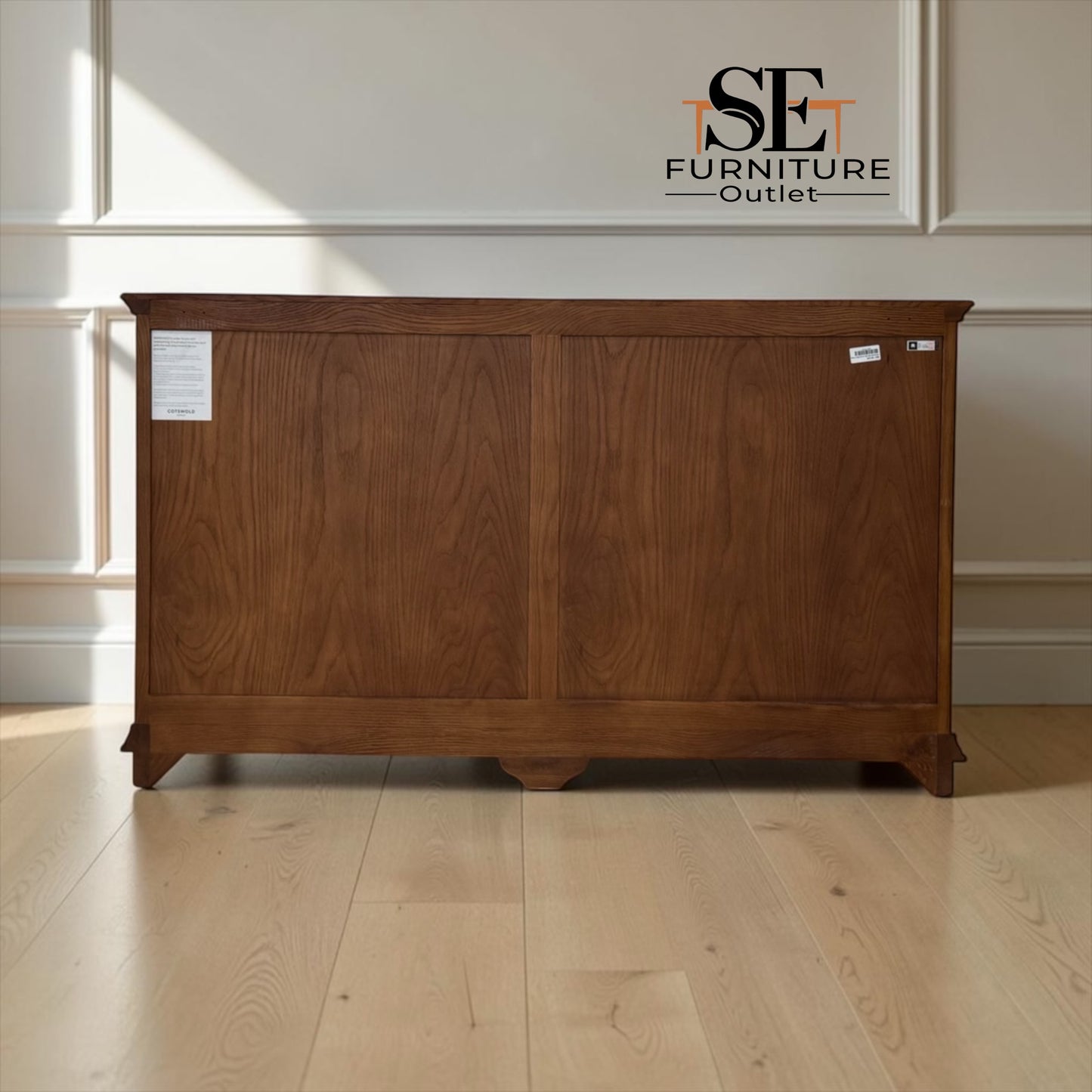 Dark Oak Low & Wide 6 Drawer Chest, Winchcombe Range RRP £1199