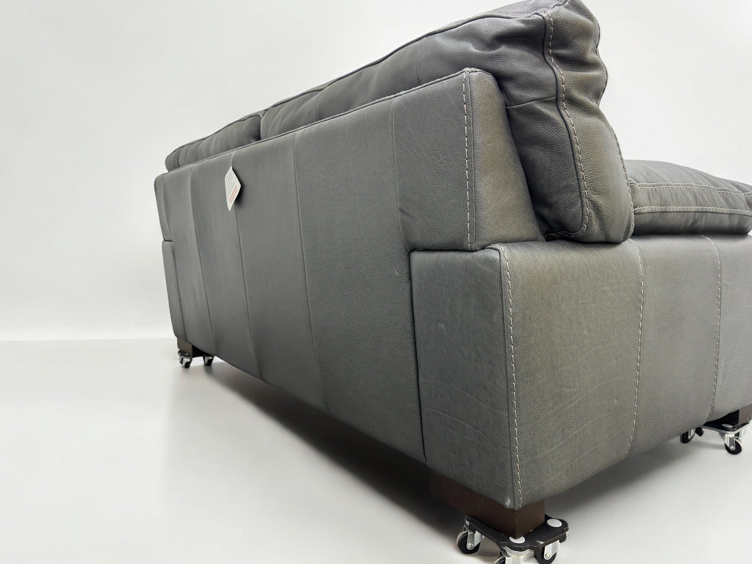 Italian Slate Leather Sofa - Caruso 2300 – SE Furniture Outlet