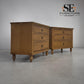Set of 2 Solid Oak & Quality Oak Veneer Wide Bedside Tables from the Elkstone Mellow Oak Range RRP £670