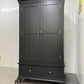 Solid Wood Frame & Dusky Black Painted Double Wardrobe RRP £749