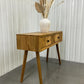 Oak Furnitureland Brushed &Glazed Solid Oak Console Table Parquet Range RRP £389