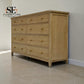 Whitewashed Finish Solid Oak & Oak Veneer 10-Drawer Chest, Inglesham Range, RRP £1250