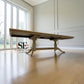 Solid Oak & Quality Oak Veneer 6-10 Seater Extending Dining Table with Limewashed Finish, Camille Range RRP £1500