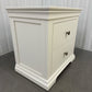 Solid Wood Frame & Warm White Painted 2 Large Drawer Bedside Table RRP £275