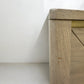 Oak Furnitureland Solid Washed Oak Small Sideboard with Brass Coloured Accent RRP £649