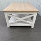 Cotswold Company White Wax Finished Oak Top & Pure White Painted Coffee Table RRP £450