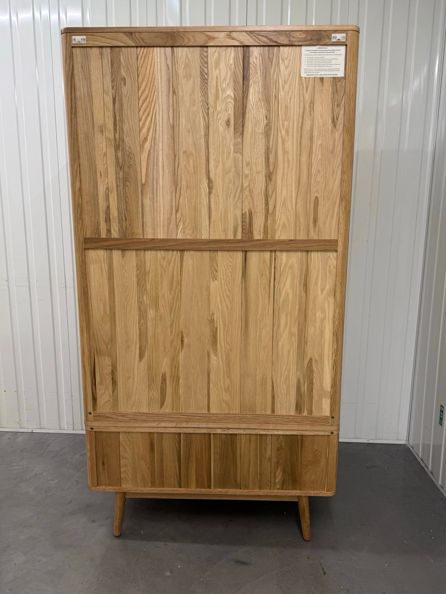 Solid Oak & Rattan Double Wardrobe RRP £1199 (No Veneer, MDF or Chipboard Used)