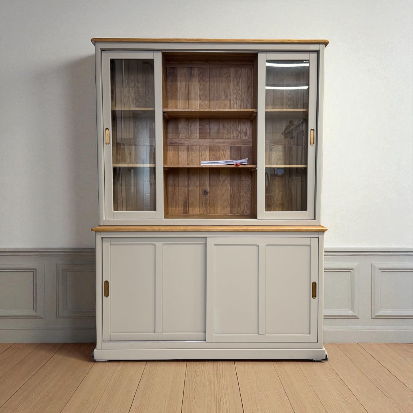 Natural Solid Oak & Painted Large Dresser Henley Range From Oak Furnitureland RRP £1389