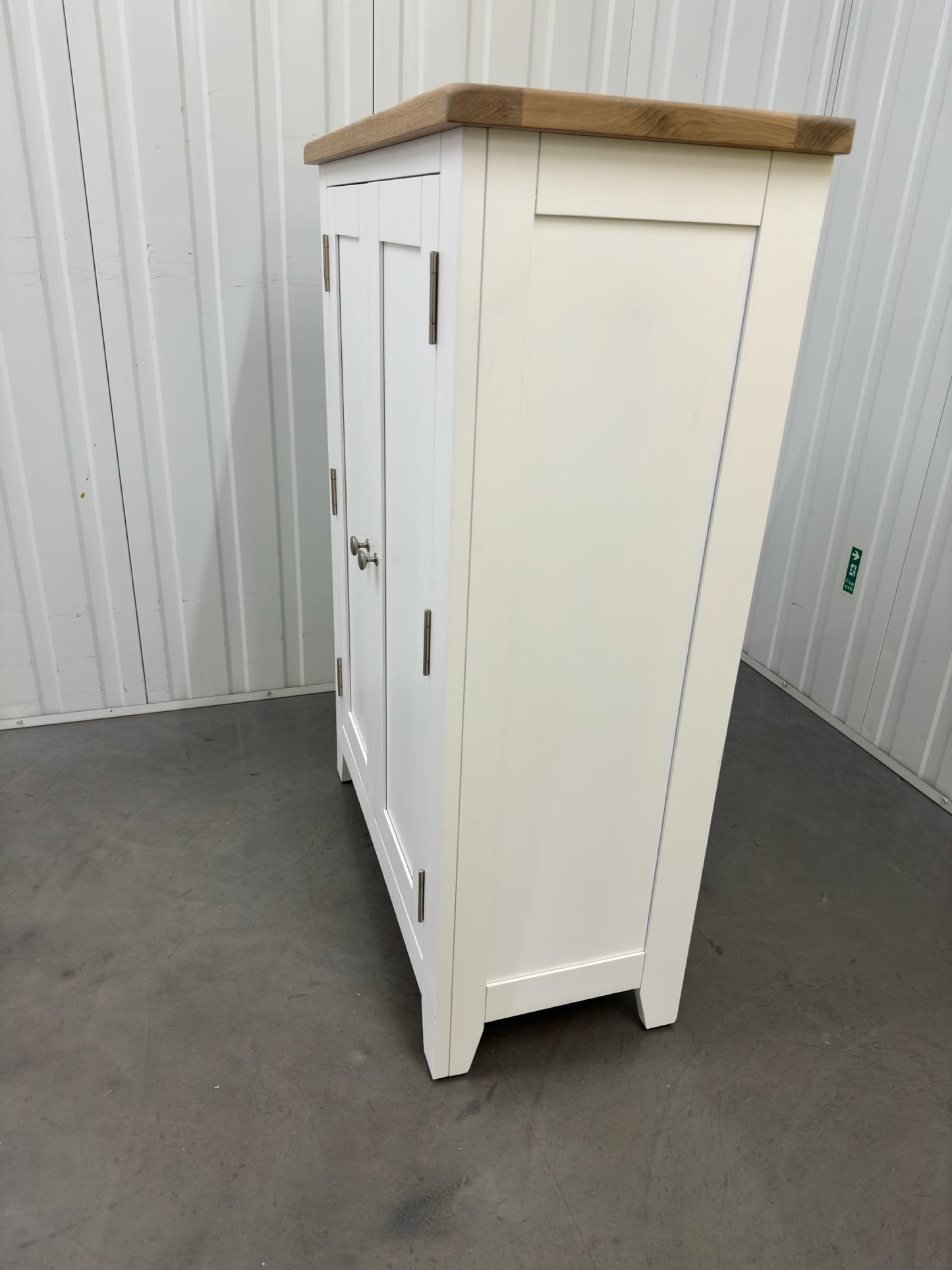 Cotswold Company Oak Top & Pure White Painted Large Shoe Cupboard RRP £525