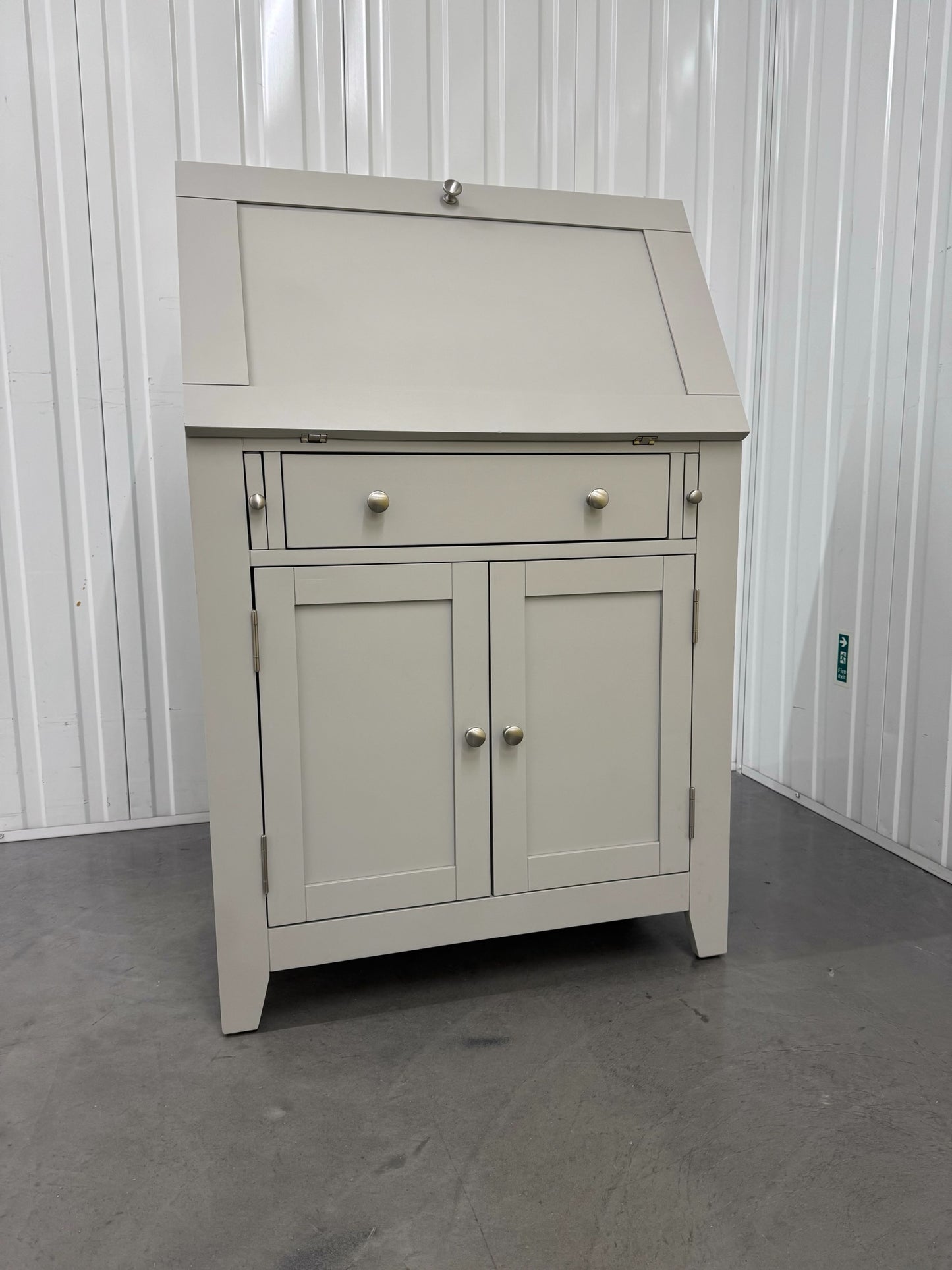 Cotswold Company WhiteWash Oak Top & Grey Painted Writing Bereau RRP £799