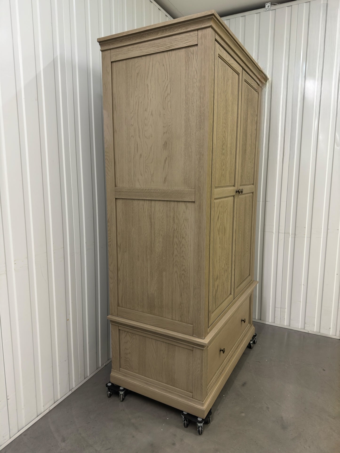 Oak Furnitureland Weathered Oak Double Wardrobe Burleigh Range RRP £999