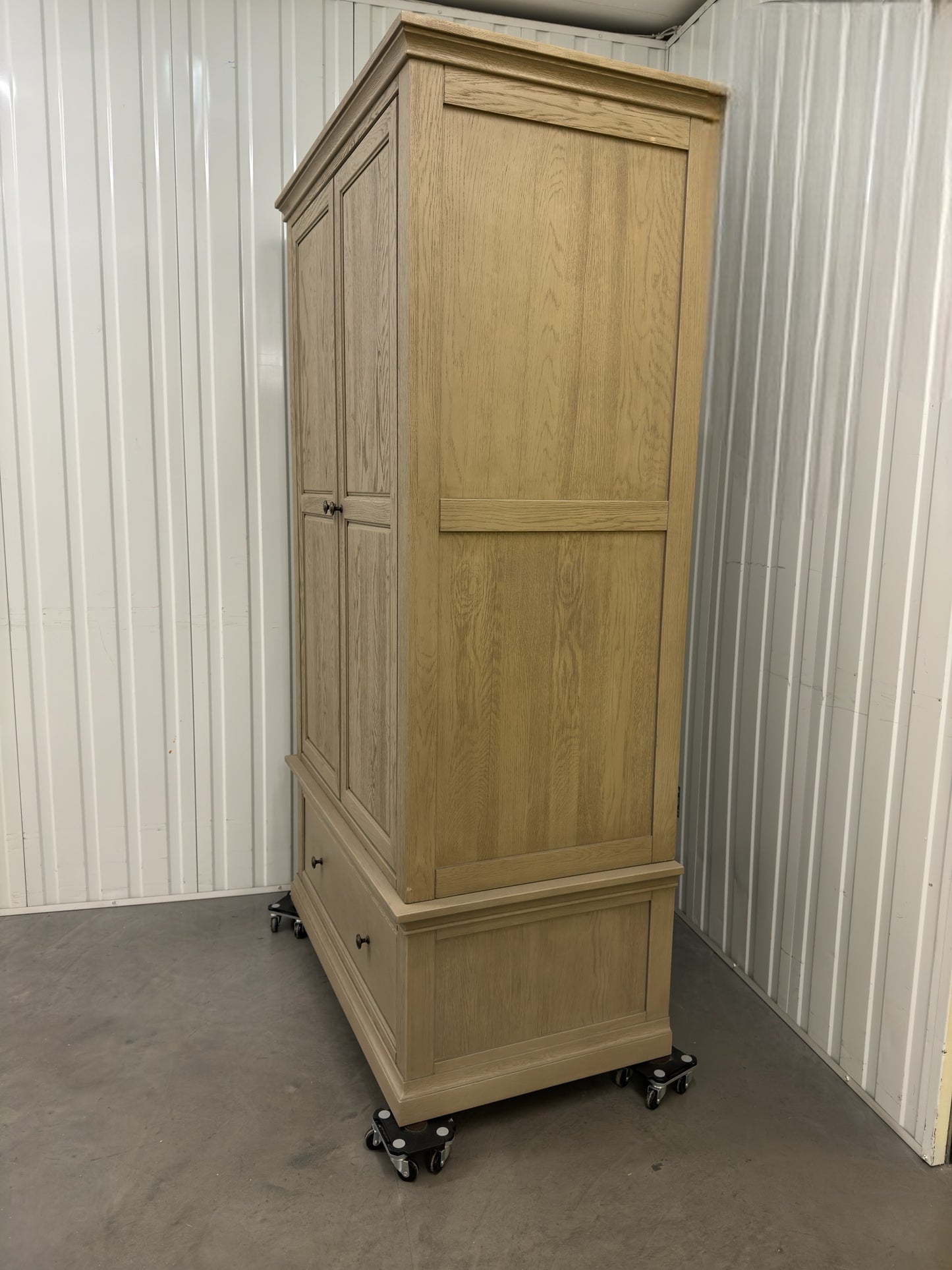 Oak Furnitureland Weathered Oak Double Wardrobe Burleigh Range RRP £999