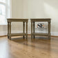 Set of 2 Grey-toned Limewashed Finish Solid Oak Sofa Tables from the Camille Range RRP £500