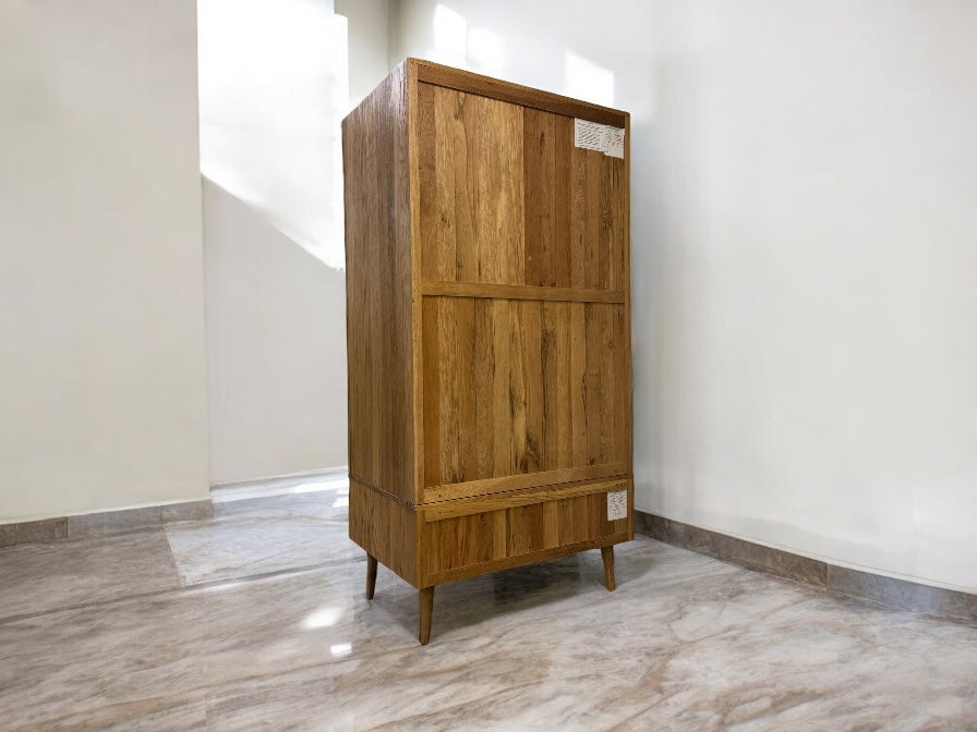 Oak Furnitureland Brushed & Glazed Solid Oak Double Wardrobe Parquet Range RRP £949