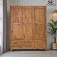 Natural Solid Mango Wood Triple Wardrobe Noah Range From Oak Furnitureland RRP £1699