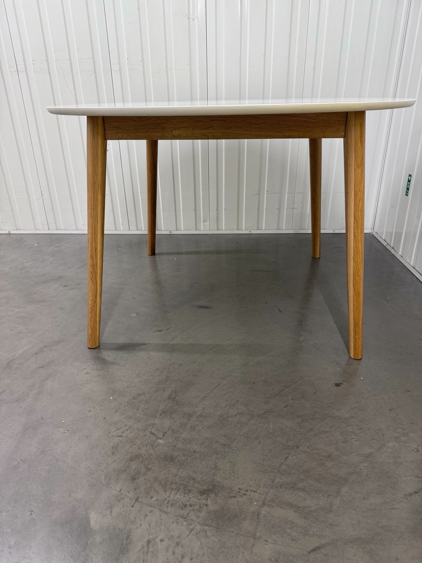 Solid Hardwood White Painted Dining Table RRP £479 (No Veneer, MDF Or Chipboard)