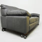 Oak Furnitureland Luxurious Italian Caruso Slate Leather Sofa Matera Range RRP £2299