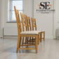 Set of 4 Natural Oak Dining Chairs, Cross Back Range From Oak Furnitureland RRP £200 Each