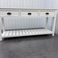 Solid Wood Frame & Warm White Painted Large Console Table RRP £499