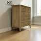 Light Natural Solid Oak 5 Drawer Chest, Newton Range From Oak Furnitureland RRP £679