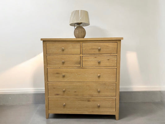 Cotswold Company Whitewash Oak 7 Drawer Chest Inglesham Range RRP £850