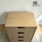 Textured Fluted Front & Brass-Plated Handles Tallboy from Oakridge Blonde Oak Range RRP £699