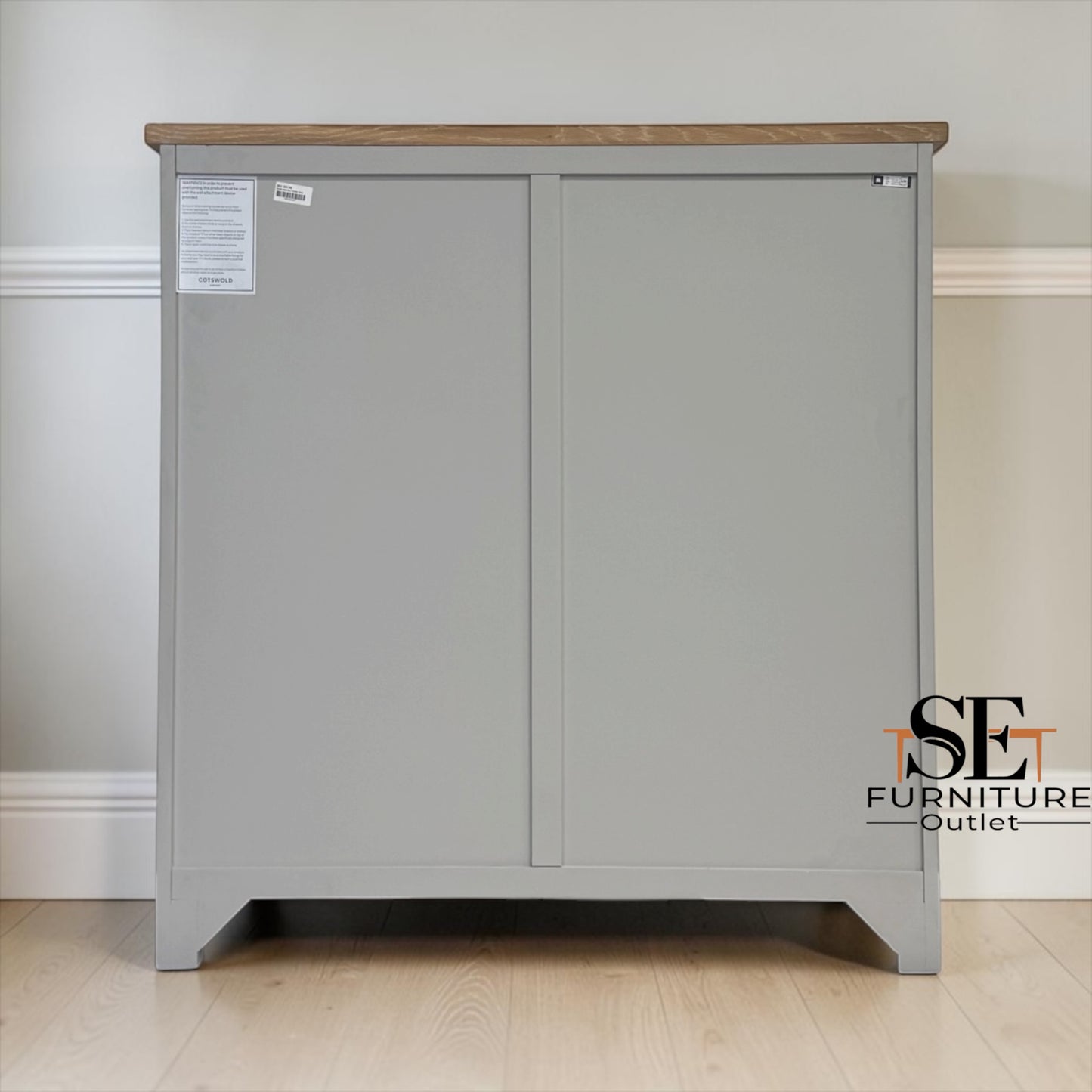 Solid Oak Top & Solid Wood Frames 7 Drawer Chest, Chester Dove Grey Range RRP £799