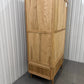 Solid Oak & Rattan Double Wardrobe RRP £1199 (No Veneer, MDF or Chipboard Used)